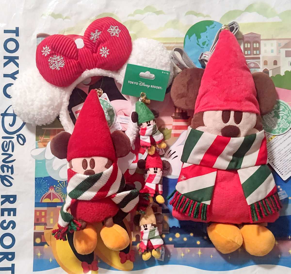 2022年 ディズニー クリスマス リルリンリン ショルダーバッグ ぬいば ぬいぐるみバッジ チャーム カチューシャ タグ付き 販売終了拍卖