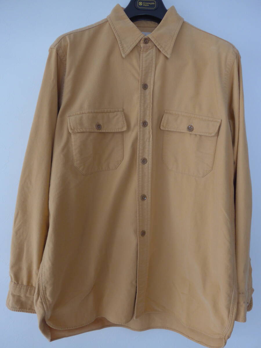LL Bean エルエルビーン シャモアクロス フランネル 長袖 シャツ 筆記体タグ 60年代 ビンテージ 中古良品 サイズ16 1/2 USA製拍卖