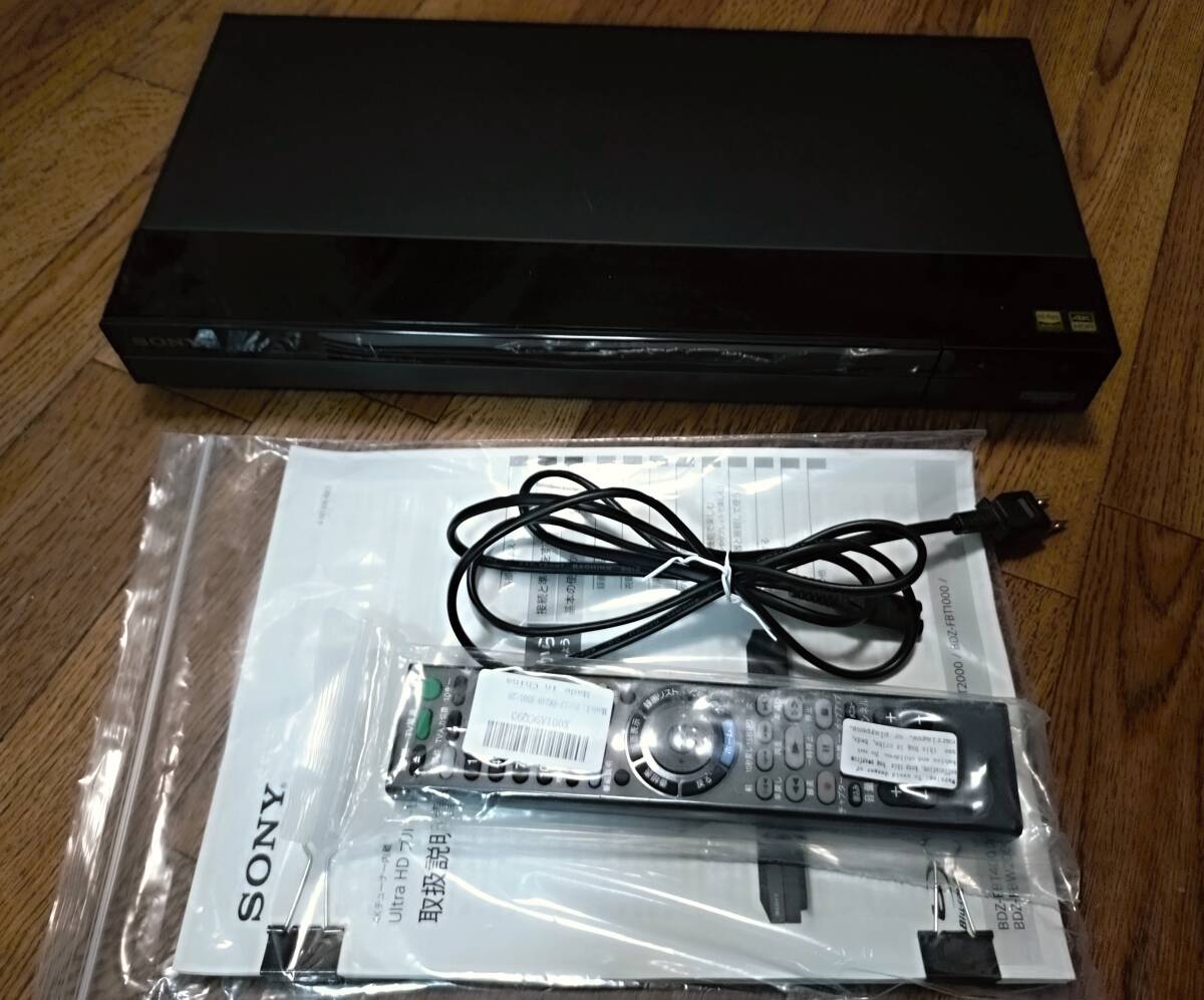 その17-2 ソニー 4Kダブルチューナー内蔵 Ultra HD ブルーレイレコーダー BDZ-FBW1000 内臓1TBから6TBへ換装品 2019年製 中古拍卖