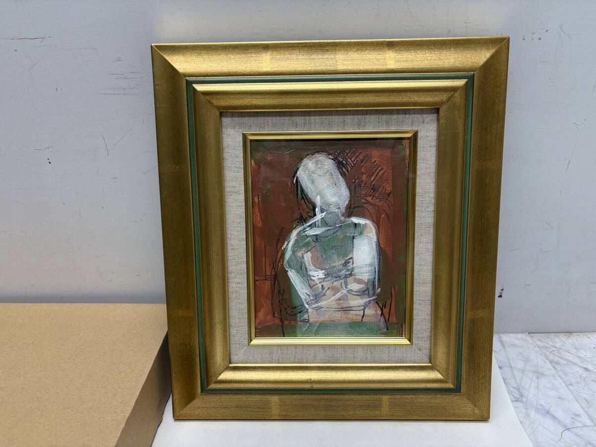 インテリア額装 58★額装 人物 作品 インテリア 壁掛け オブジェ アート 中古額縁 詳細不明拍卖