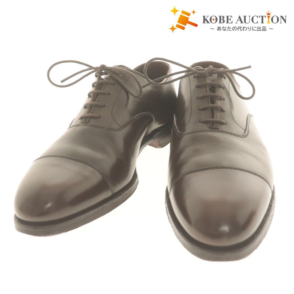 ■ ジョージクレバリー ドレスシューズ 48401 革靴 キャップトゥ ビジネス メンズ 6(24.5cm相当)ブラウン 付属品付き拍卖