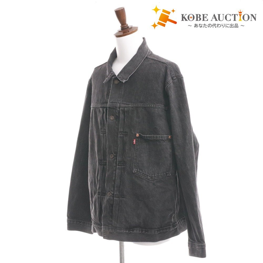 ■ Levi’s EDIFICE リーバイス エディフィス ジャケット アウター 別注 ボタン ポケット メンズ XL ブラック系 ダークグレー系拍卖