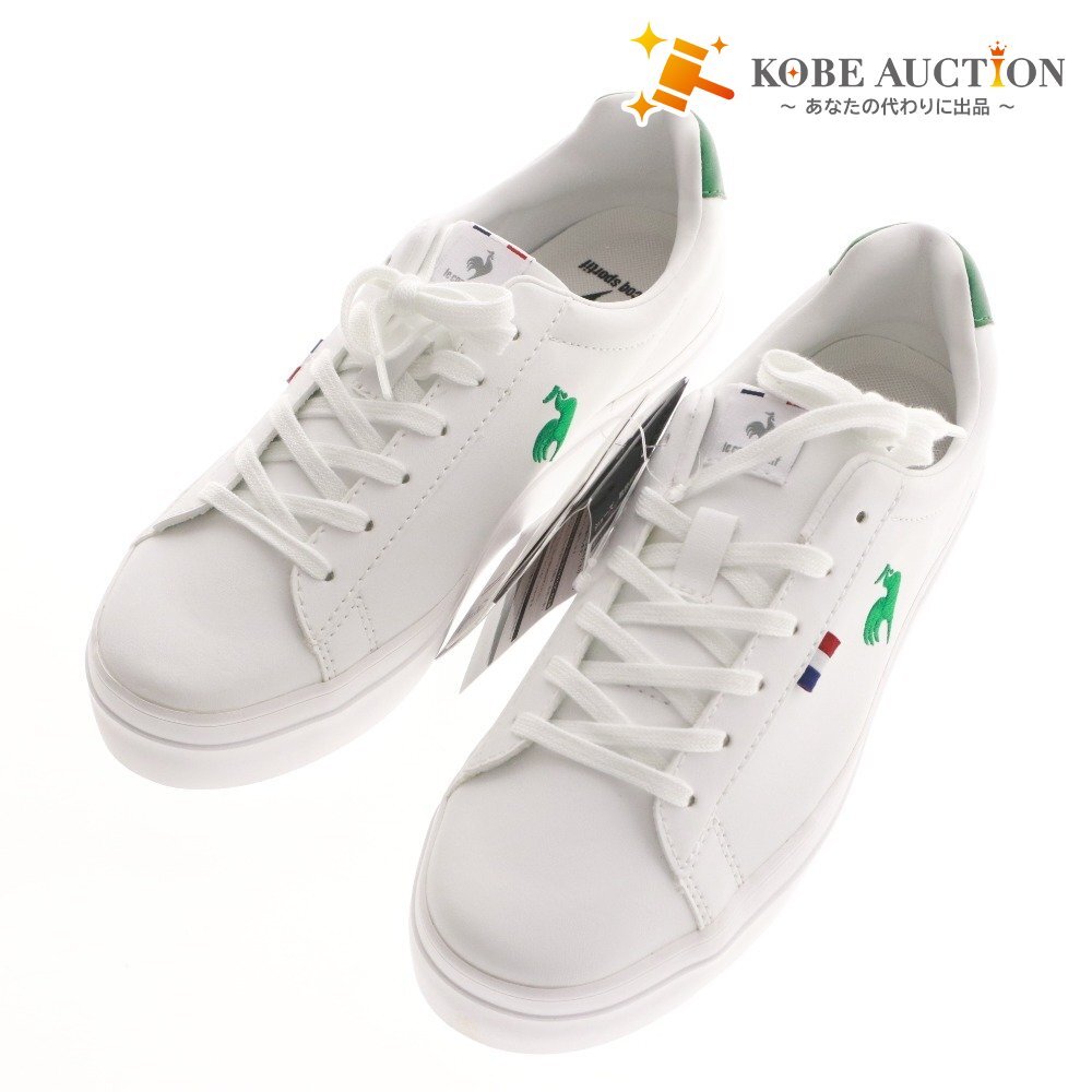 ■ le coq sportif ルコックスポルティフ スニーカー シューズ QZ3WJC92WG 靴 LCS テルナ PF レディース 23.5cm ホワイト 未使用 箱付き拍卖