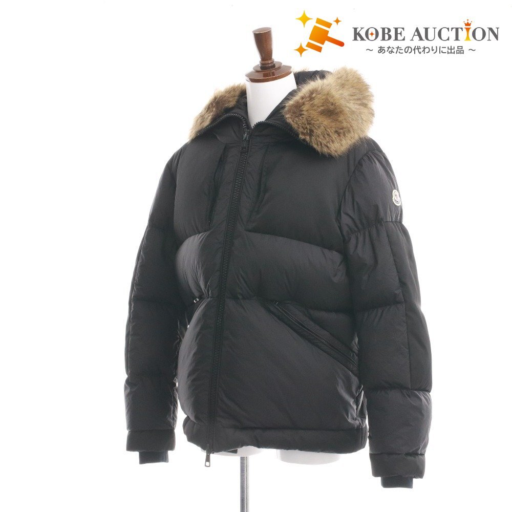 ■ モンクレール ダウンジャケット アウター ファスナー ポケット フード メンズ レディース 3 ブラック ハンガー付き拍卖