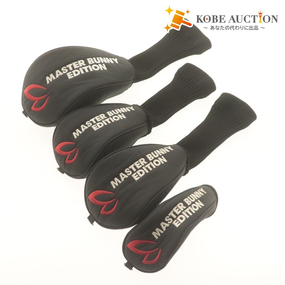 ■ マスターバニー エディション ヘッドカバー 4点セット まとめ売り ドライバー x1 ユーティリティー x1 ウッド x2 ブラック 黒拍卖