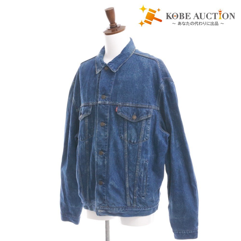 ■ Levi's リーバイス ジャケット 長袖 アウター デニムジャケット ボタン ポケット メンズ XXL ネイビー拍卖