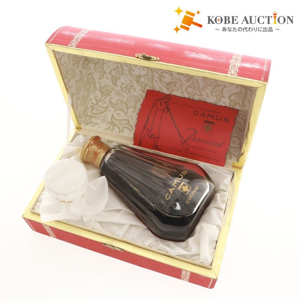 ■ 酒 カミュ ブランデー カラフェ バカラ クリスタルボトル コニャック アルコール 700ml 40度 未開栓 未使用 箱付き拍卖