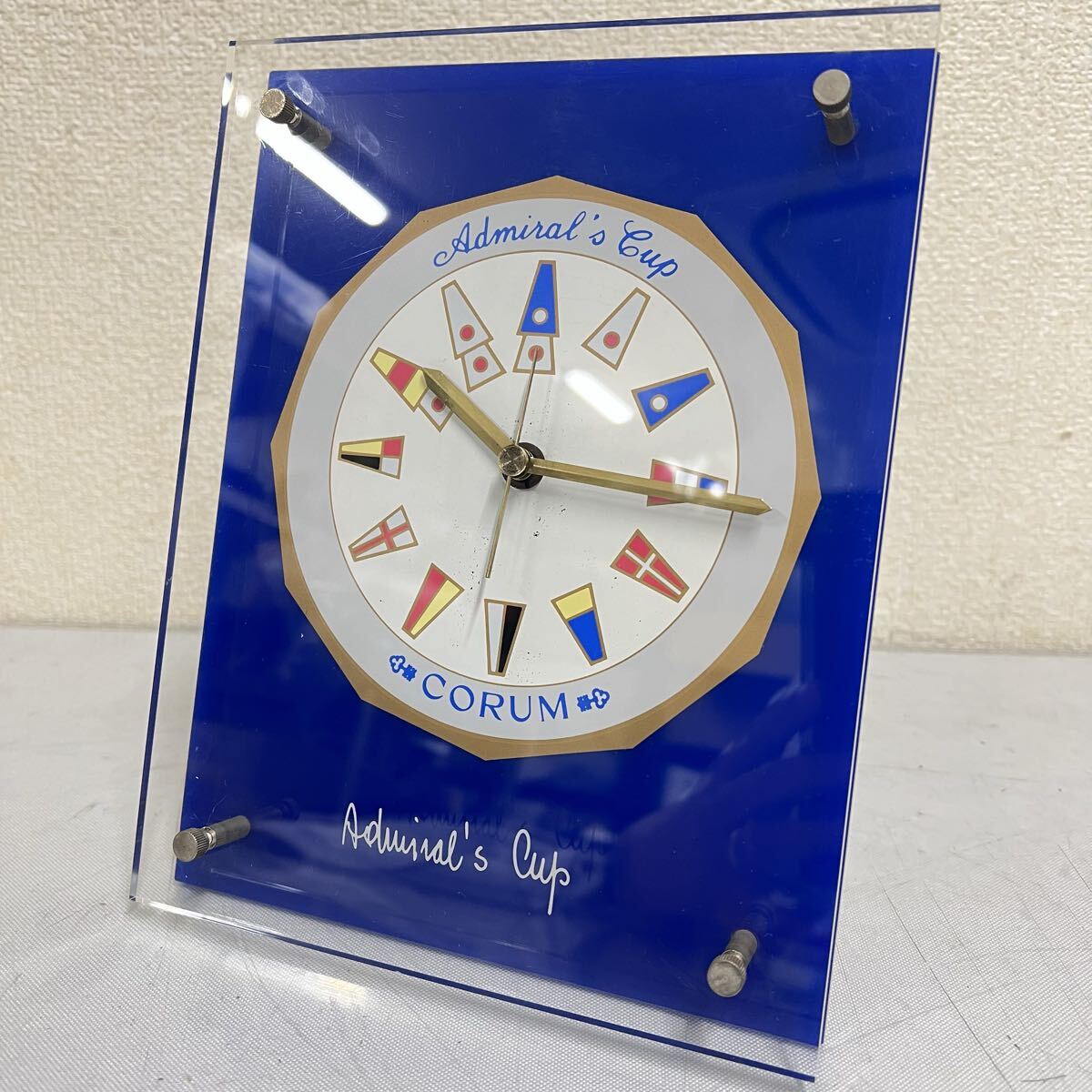 ■3 CORUM コルム 置き時計 アドミラルズカップ 訳あり 動作品拍卖