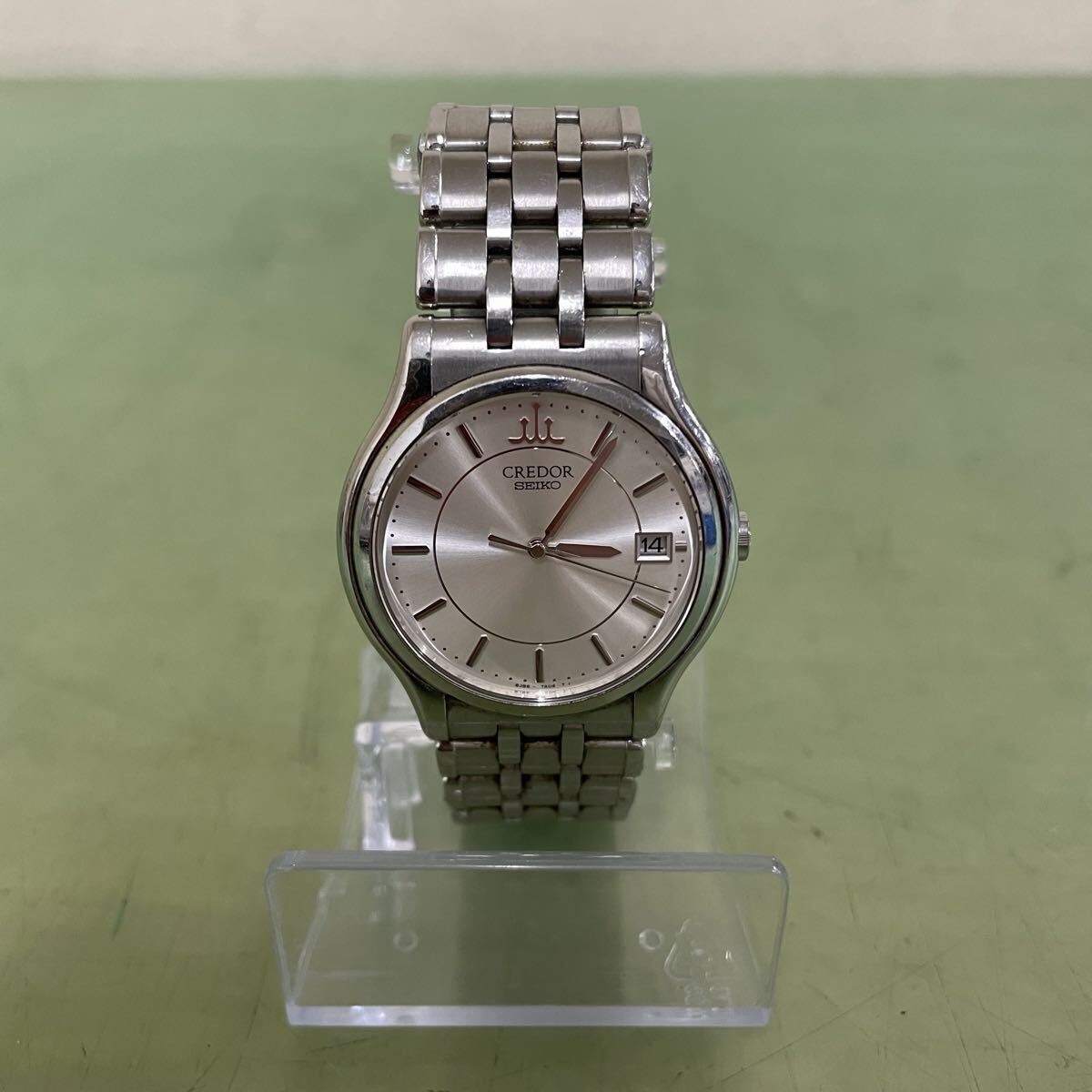 #99 SEIKO セイコー CREDOR クレドール メンズ QZ GCAZ009/8J86-7A00 460064 不動 腕時計 MADE IN JAPAN シルバー拍卖