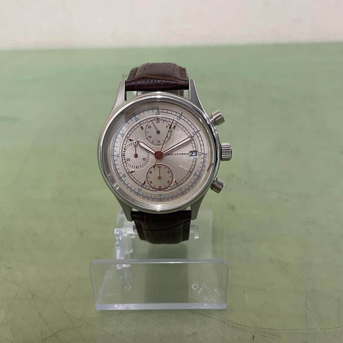#104 nanouniverse ナノ・ユニバース ANA メンズ 腕時計 クォーツ クロノグラフ 不動品 ANAコラボ拍卖