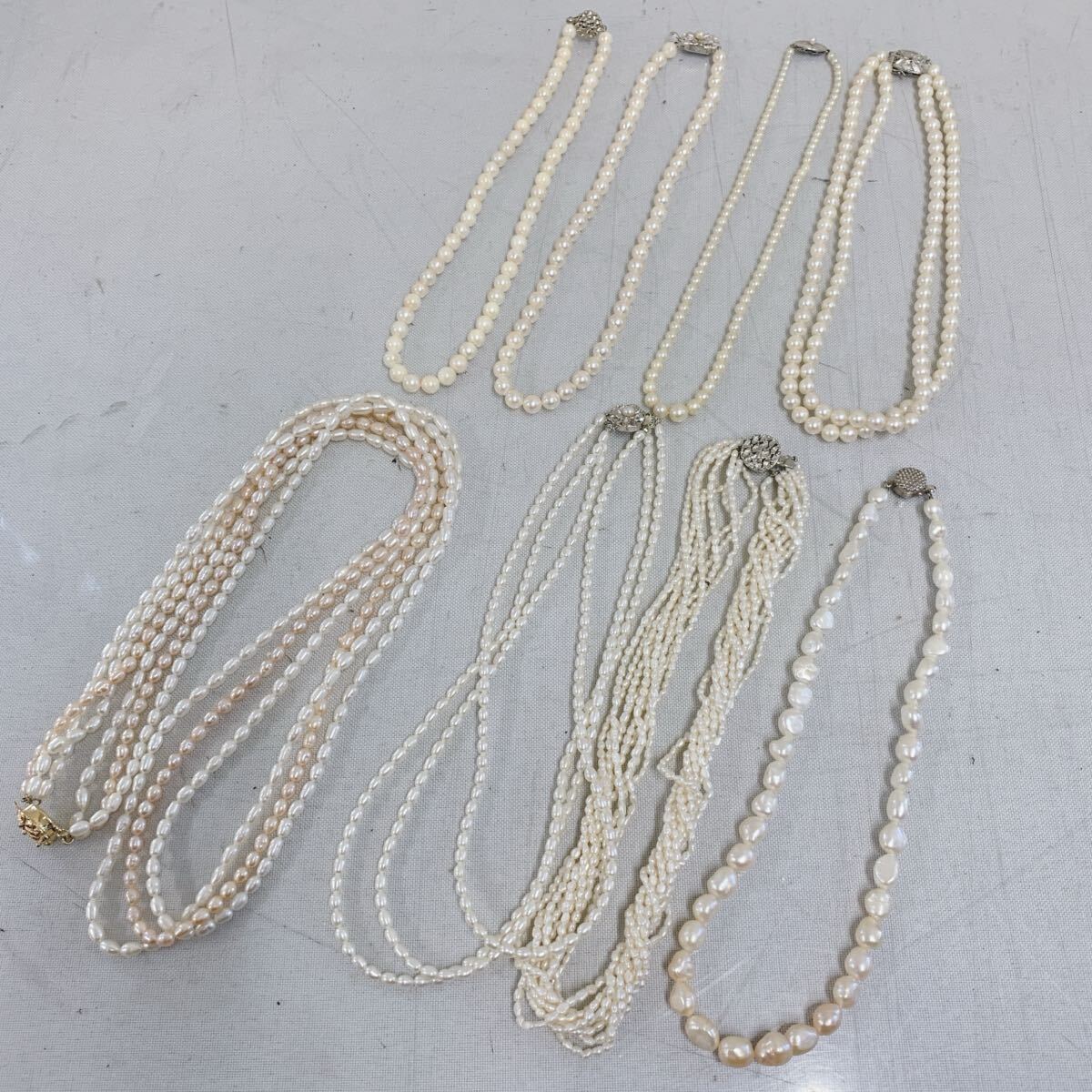 〒449 ネックレス8点 パール 淡水パール 真珠 シルバー拍卖