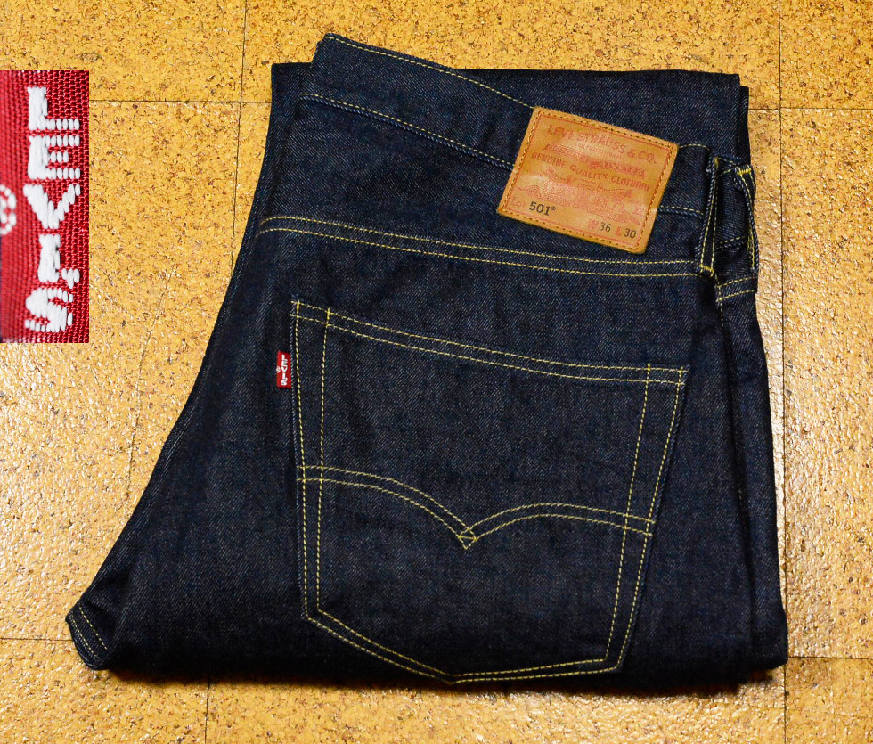 廃盤 W36 リーバイス501 赤耳セルビッチ ビッグE ジャーナルスタンダード別注限定コラボ(501XX / 0047H-0001) 股下71cm拍卖
