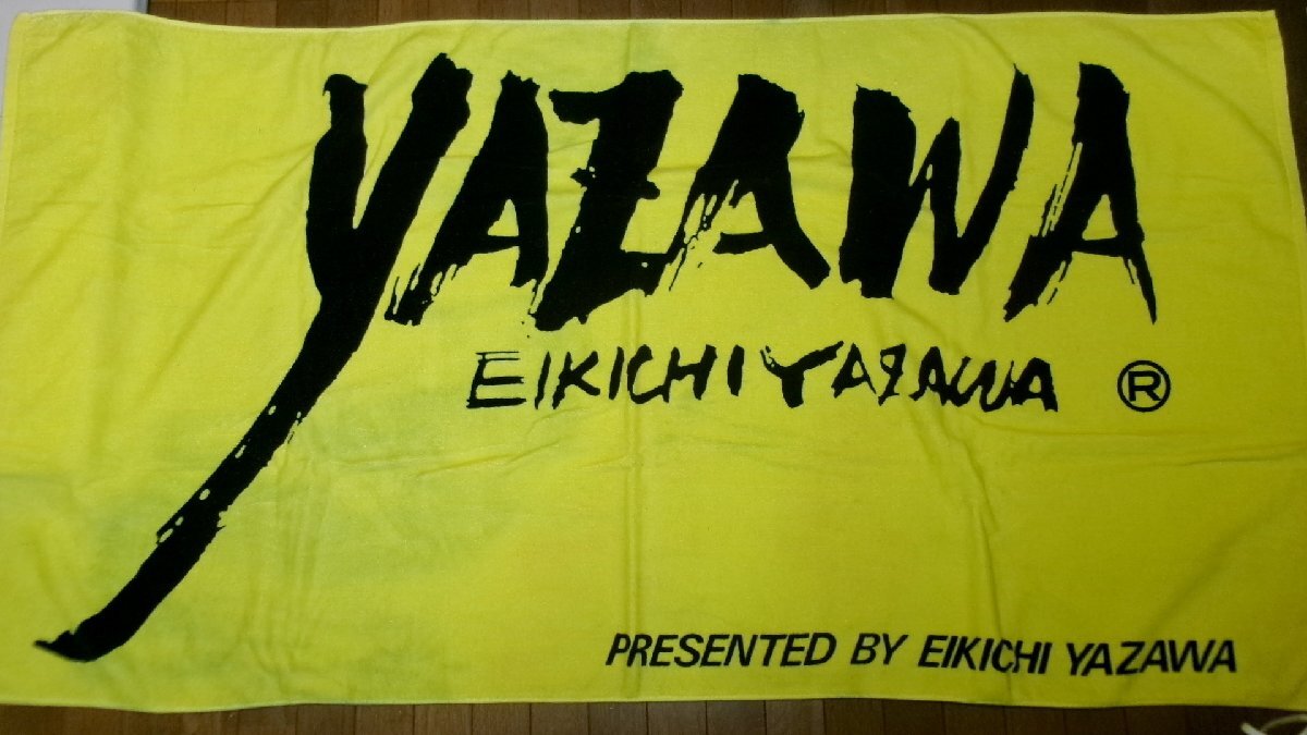 1135お3F/12■グッズ■矢沢永吉【スペシャルビーチタオル(フデ)イエロー/ブラック】E.YAZAWA/SBT/黄/黒(送料710円【ゆ80】拍卖