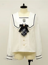 新品 未使用 アマベル Amavel Fantasy Schoolセーラーブラウス ブラック拍卖