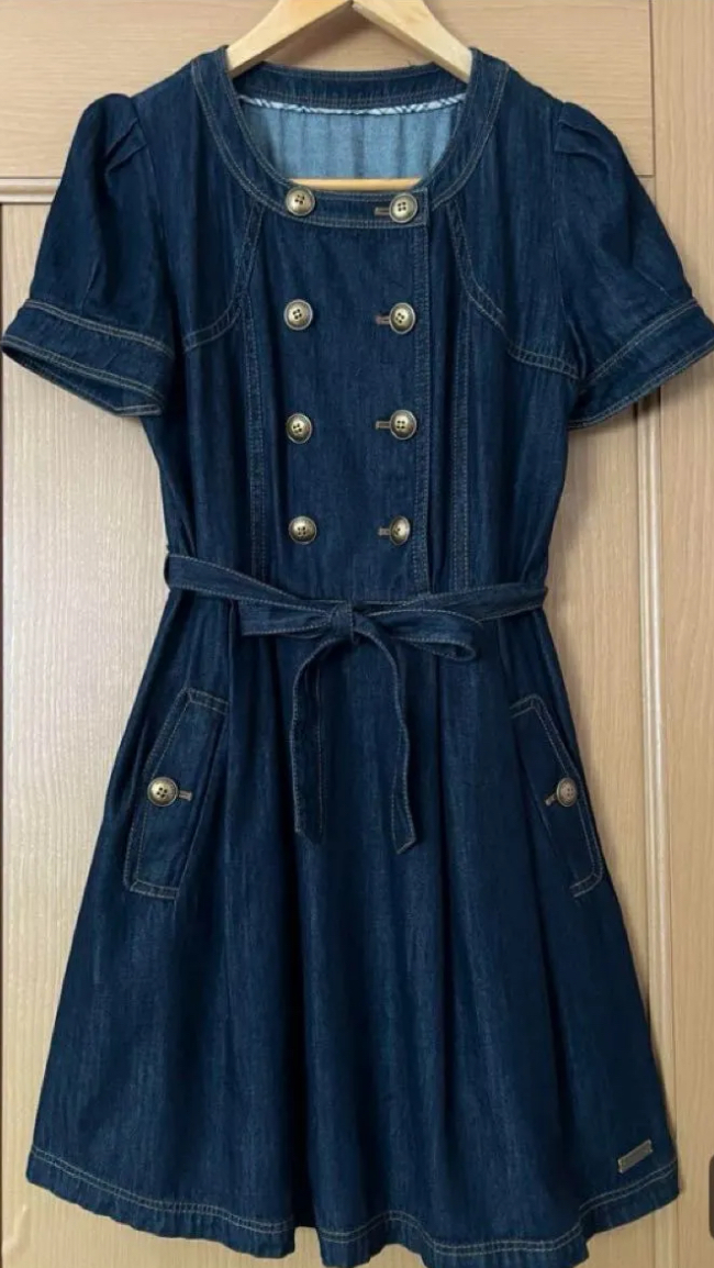 BURBERRY BLUELABEL バーバリー ブルーレーベル デニムワンピース 38 ☆美品☆拍卖