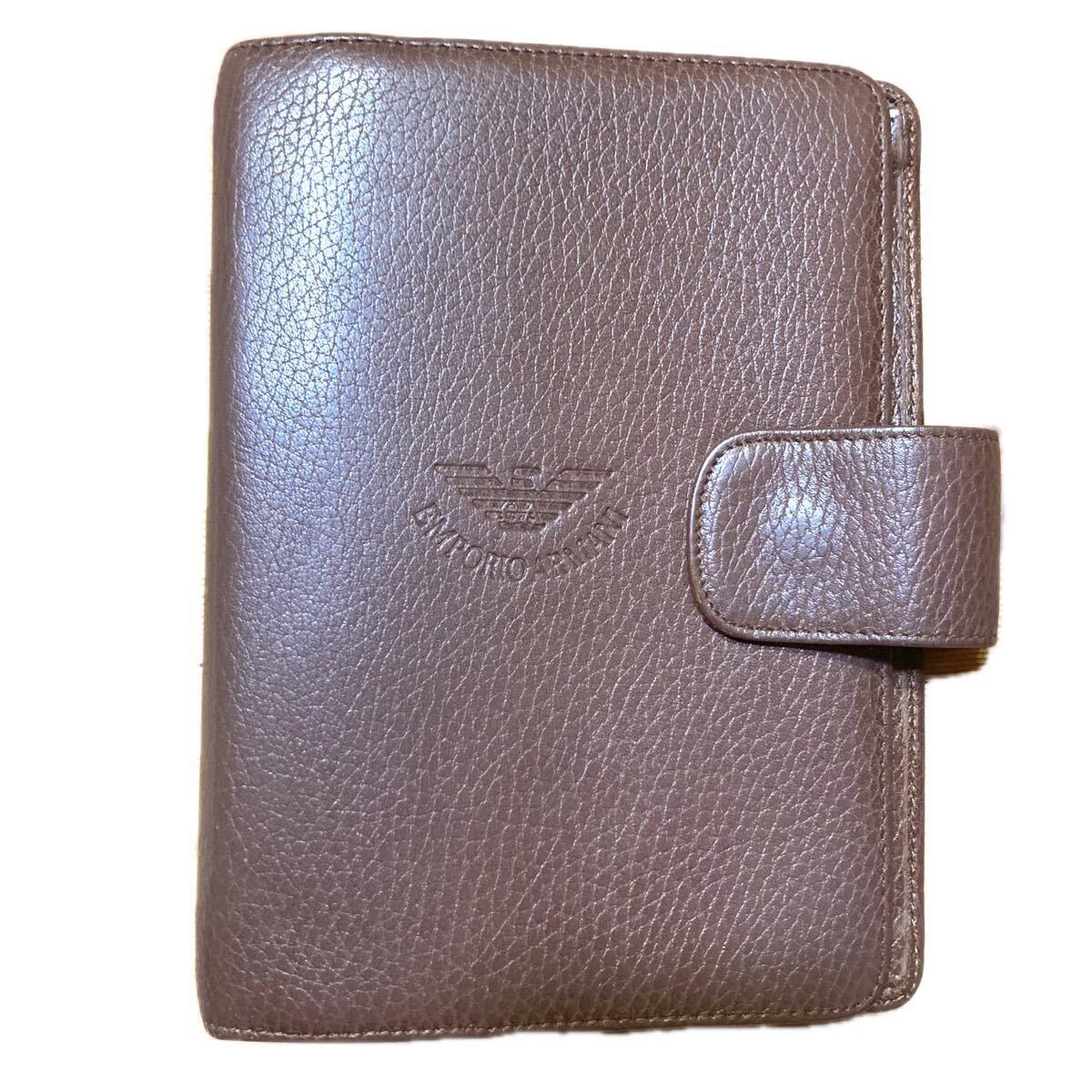 アルマーニ システム手帳 レザー 6穴式 ARMANI拍卖