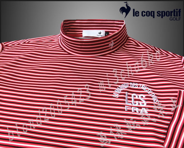 ■新品【le coq sportif GOLF】ルコックゴルフ HEAT-NAVI+5℃積極保温 パワーストレッチ モックネック シャツ■RD/L拍卖