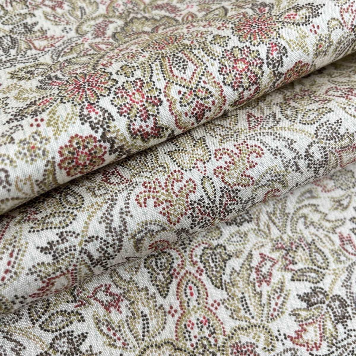 小紋 上品な更紗模様 着物 正絹 F-898拍卖