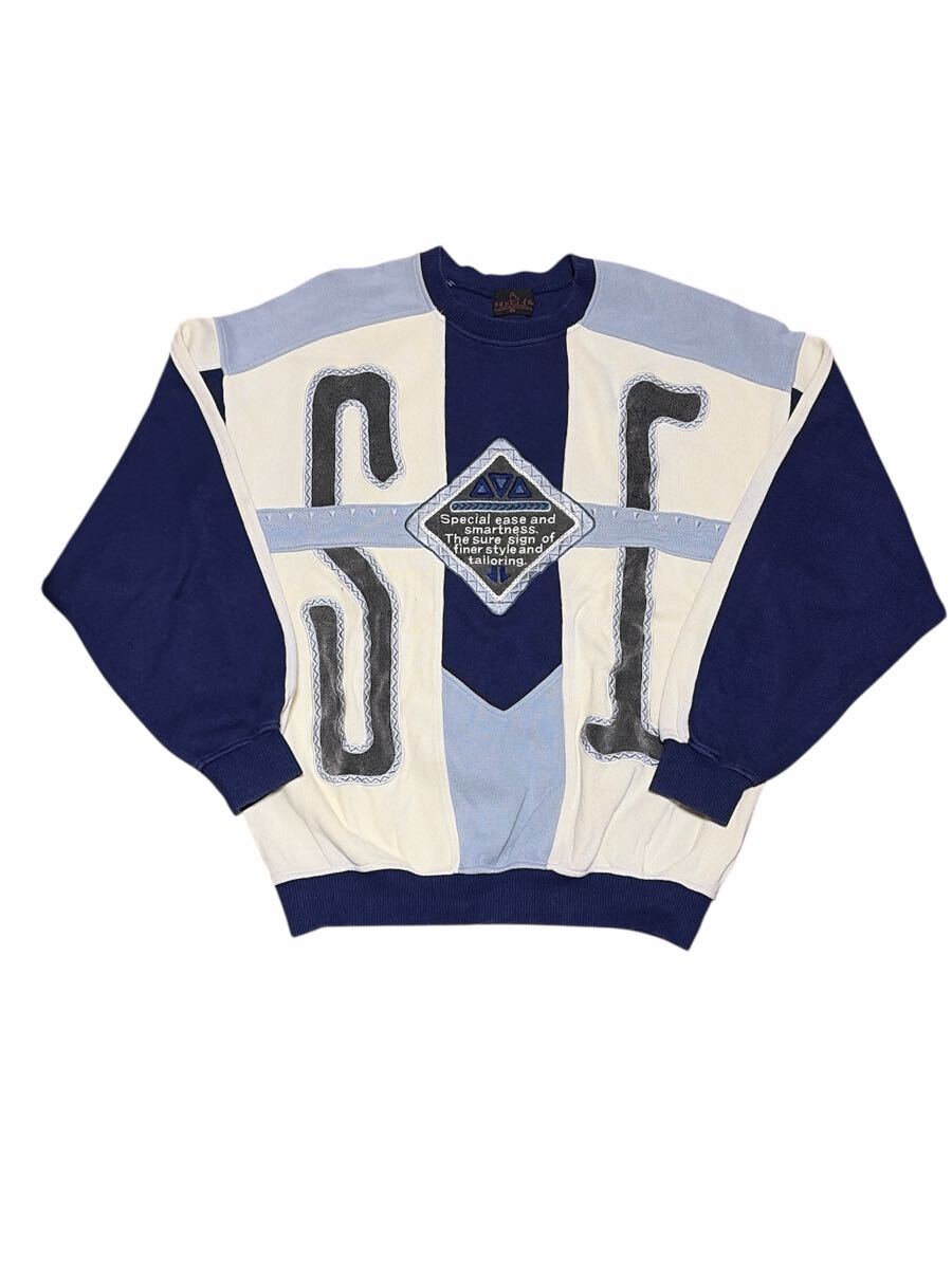 【90s】サンタフェ スウェット トレーナー 04(XLサイズ)紺色オフホワイト サンタフェ拍卖