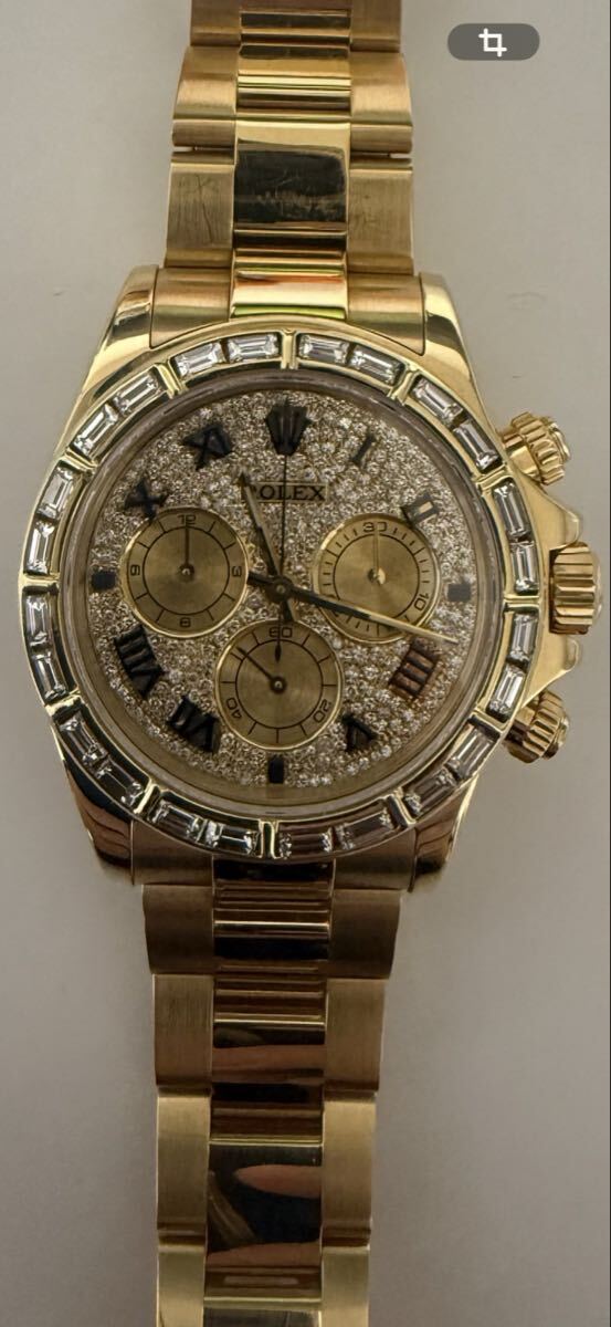 Rolex デイトナ クロノグラフ 116528 金無垢 アフターセッティング拍卖
