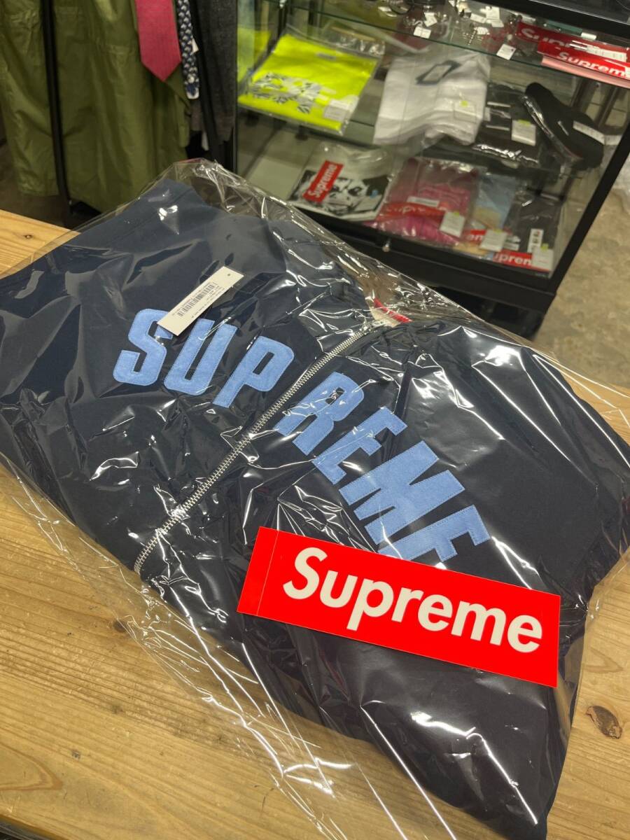 GQ3997◇Supreme : 25fw Arc Thermal Lined Zip Up Hooded Sweat◇M◇ネイビー 新品 25aw 裏サーマル スウェットジップパーカー拍卖