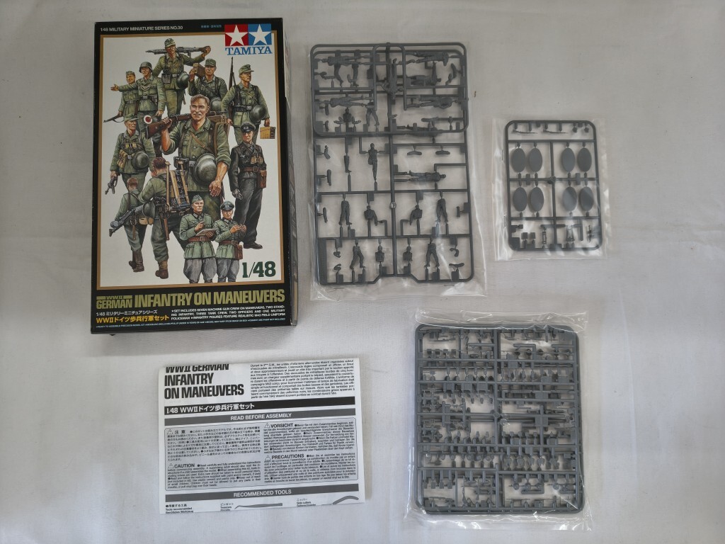 【丸-2711】タミヤ TAMIYA 1/48ミリタリーシリーズ WWⅡ ドイツ歩兵行軍セット プラモデル 内袋未開封品/(S)拍卖