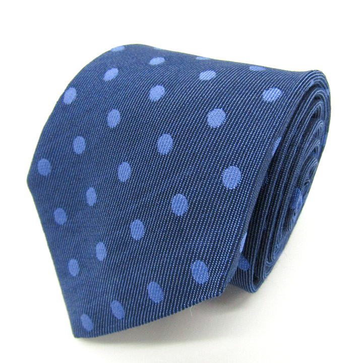 メーカーズシャツ鎌倉 ブランド ネクタイ ドット柄 ウール シルク 日本製 PO メンズ ネイビー MAKER'S SHIRT KAMAKURA 鎌倉シャツ拍卖