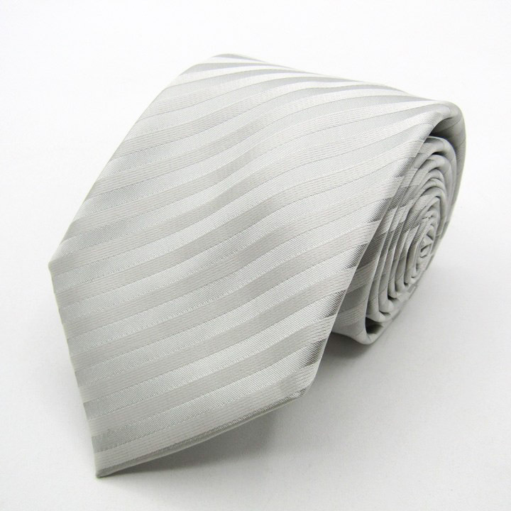 ジャーナルワークス ブランドネクタイ ストライプ柄 ブロックストライプ シルク PO メンズ ライトグレー JOURNAL WORKS拍卖