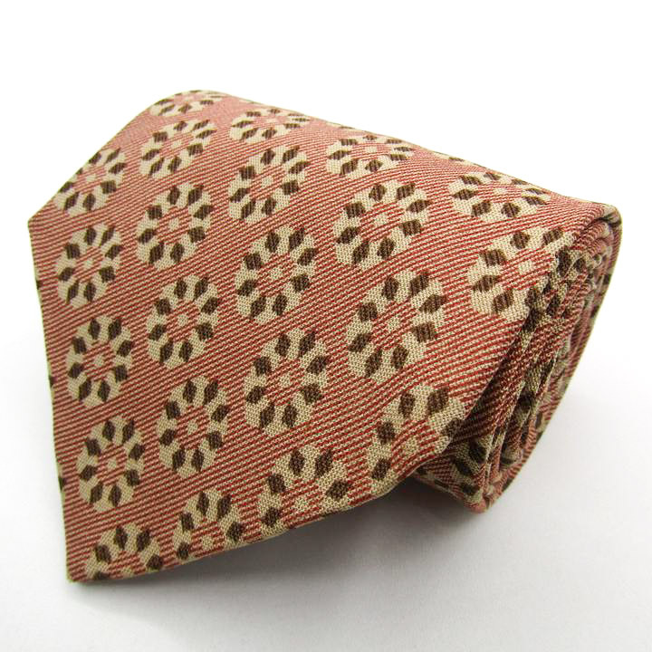 ジョルジオアルマーニ ブランドネクタイ ストライプ柄 総柄 ドット シルク イタリア製 PO メンズ レッド GIORGIO ARMANI拍卖