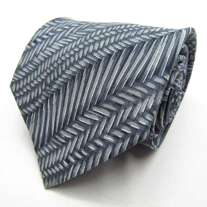 ジョルジオアルマーニ ブランド ネクタイ 幾何学模様 ストライプ柄 シルク イタリア製 PO メンズ ネイビー GIORGIO ARMANI拍卖