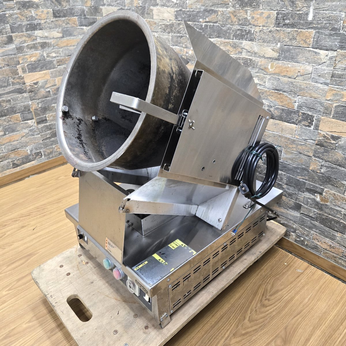 ★☆25R164 tanico タニコー 回転炒め機 RG-350HG2 都市ガス 業務用 回転釜 ガス式 スピード調整付 動作保証品♪☆★拍卖