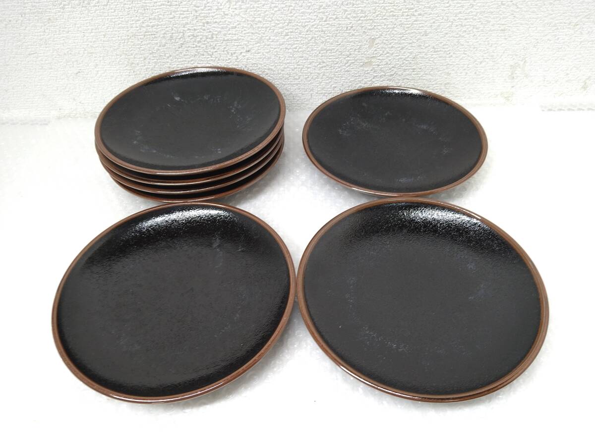 ♪♪5j041-4 和食器 丸皿 7枚 セット 陶器磁器 平皿 和食 居酒屋 店舗♪♪拍卖