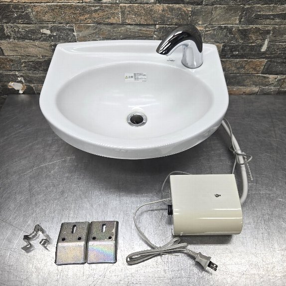 ♪♪5V027/6 TOTO 自動水栓 手洗いボウル L30D 100V W415×D325×H280 洗面器 洗面ボウル 壁掛け トイレ 洗面所♪♪拍卖