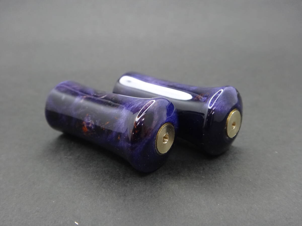 #426 ポプラ ハンドルノブ 2個セット スタビライズドウッド拍卖