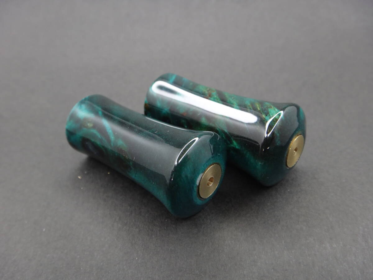 #427 ポプラ ハンドルノブ 2個セット スタビライズドウッド拍卖
