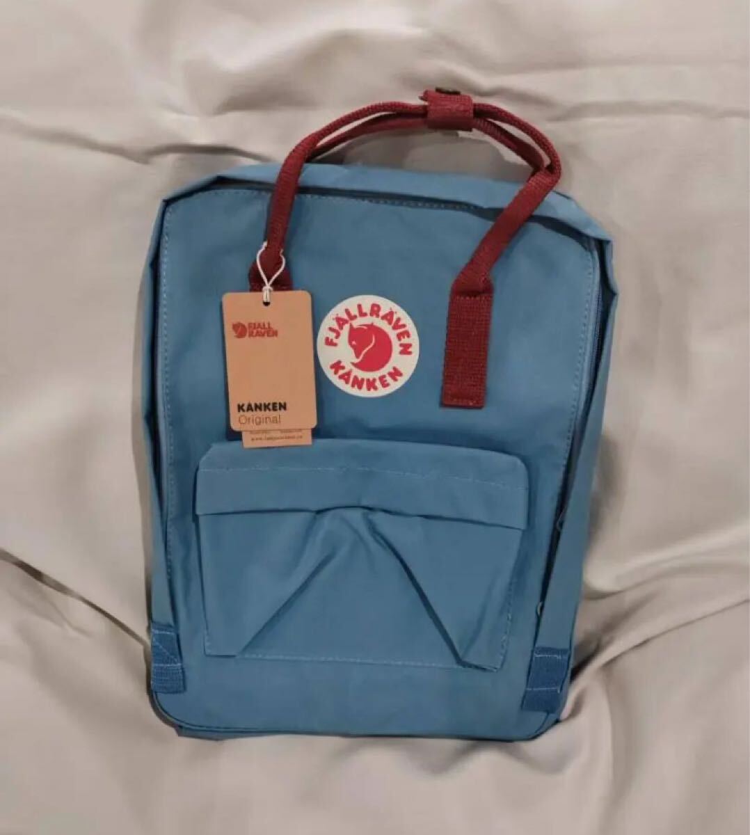 カンケンリュックサック バッグ フェールラーベン16Lグレーブルー/ワインレッド拍卖