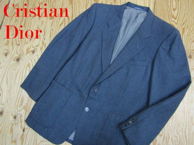 ★クリスチャンディオール Dior★メンズ 刻印メタルボタン 2ボタン ブレザージャケット グレー★R71102039C拍卖