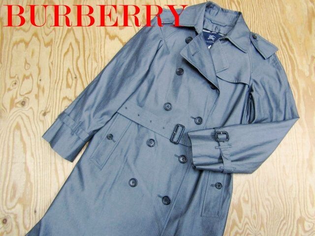 ★バーバリー Burberry★レディース トレンチコート 裏ノバチェック グレー サイズ36★R71102057A拍卖