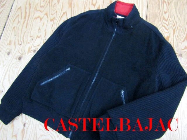 ★カステルバジャック CASTELBAJAC★メンズ ウール×リブニット ジップジャケット スヌーピー柄★R71102025C拍卖