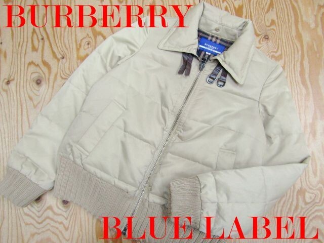 ★バーバリーブルーレーベル BURBERRY★レディース 裏ノバチェック ダウンジャケット ベージュ★R71102015A拍卖