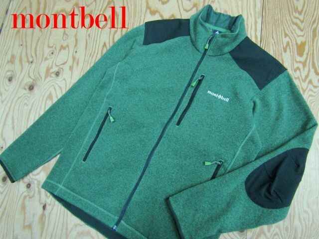 ★モンベル mont-bell★メンズ クリマプラス ニットジャケット 1106587 グリーン★R71102014C拍卖