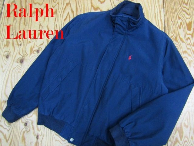 ★ラルフローレン RalphLauren★メンズ ワンポイントポニー コーティングジップジャケット ネイビー★R71102006C拍卖