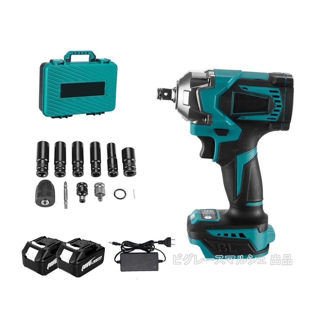 インパクトドライバー 充電式インパクトレンチ 700N・m ブラシレスモータ搭載 インパクトレンチ ドリルドライバー 12点セット 1228拍卖