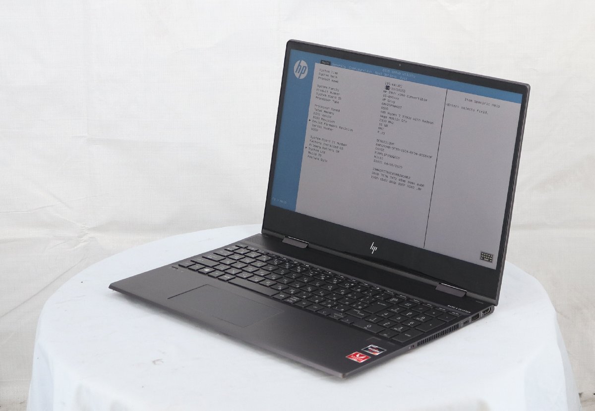 hp 15-ds0002AU ENVY x360 Convertible AMD Ryzen 7 3700U with Radeon Vega Mobile Gfx 2.30GHz 16GB 512GB(SSD)■一部保証品拍卖