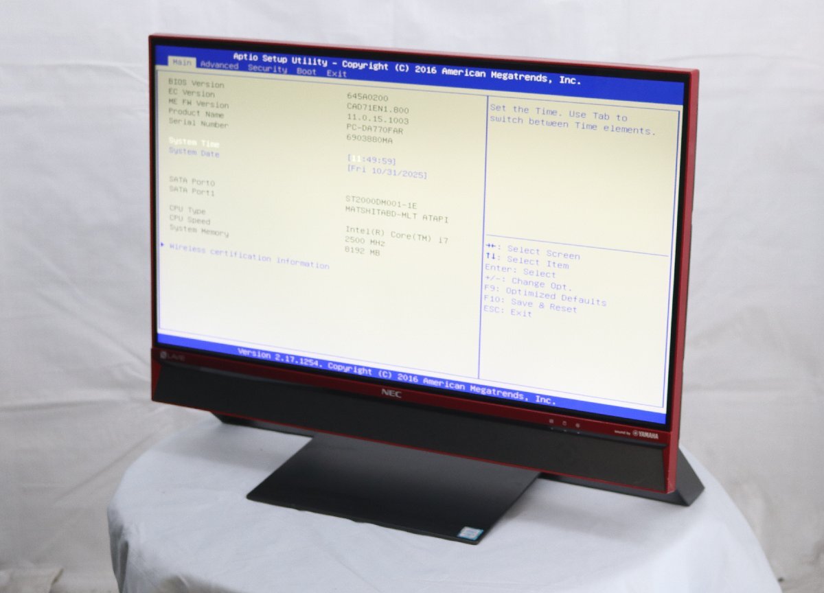 NEC PC-DA770FAR LAVIE DA770/F Core i7 6500U 2.50GHz 8GB 2000GB■一部保証品拍卖