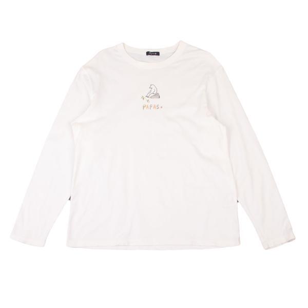 パパスプラスPapas+ 白熊プリントカットソー オフホワイトL 【メンズ】拍卖