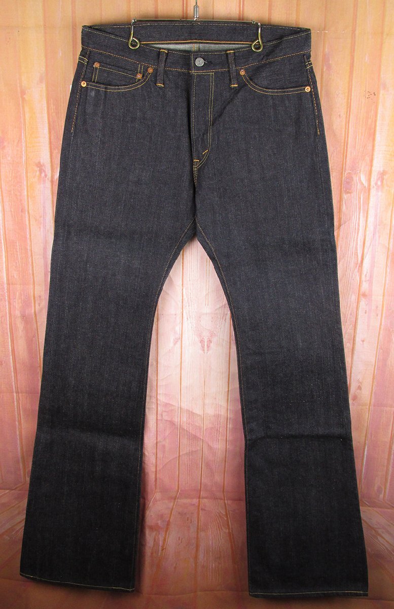 YP22208 THE FLAT HEAD フラットヘッド 3007 ブーツカット デニムパンツ ジーンズ インディゴ W34 未使用拍卖