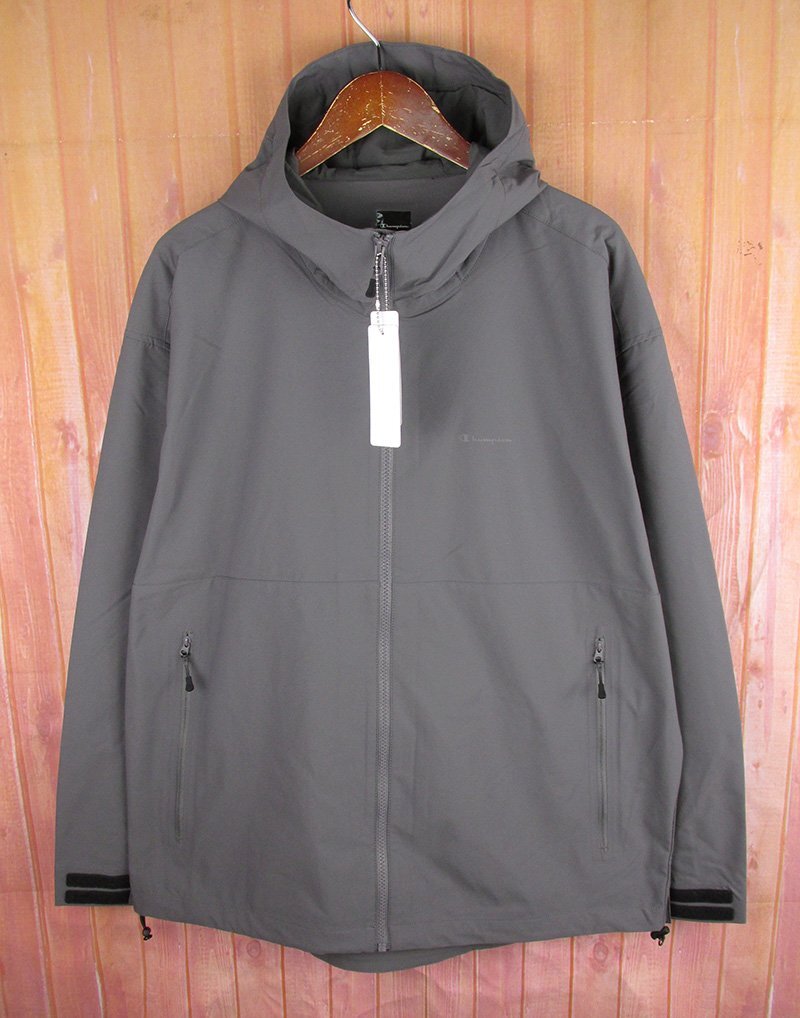 AJ28043 Champion チャンピオン C3-A601 ジップフーデッドジャケット ブラックエディション ミディアム グレー JPN L 未使用拍卖