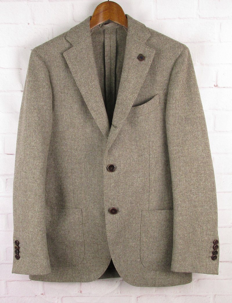 FJ28106 LARDINI ラルディーニ JF32526AQ ウール 3ボタン 段返り テーラードジャケット ベージュ系 44 REG 美品拍卖