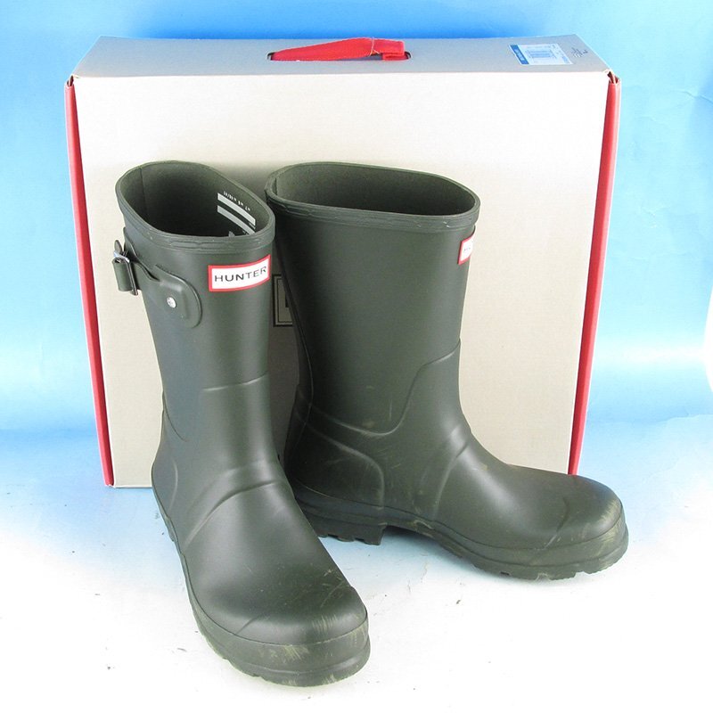 FF17053 HUNTER ハンター MFS9000RMA メンズ オリジナル ショート ブーツ UK7 ダークオリーブ拍卖